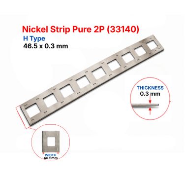 Nickel Strip Pure 2P(33140) 46.5x0.3 mm H Type 2